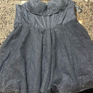 Windsor homecoming dress. Glitter mesh corset skater dress.